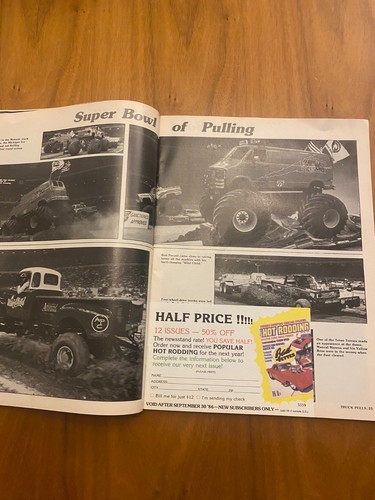 Off Road's Truck Pulls Magazine Summer 1986 Goliath Big Foot USA-1 Monster Coors - Picture 12 of 24