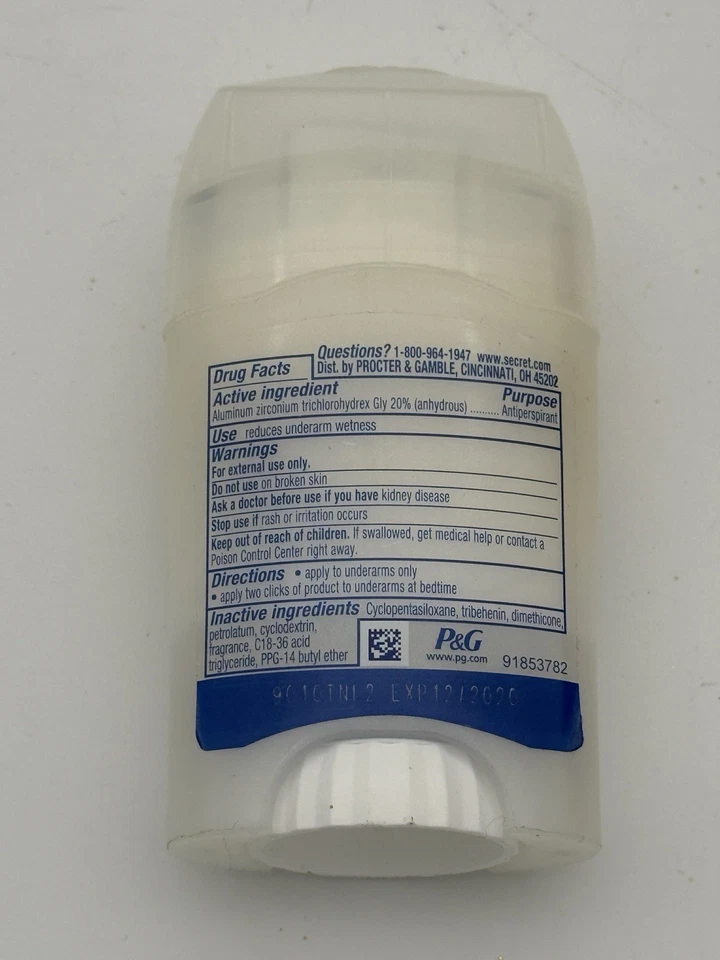 Secret Clinical Strength Tratamiento Nocturno Suave Sólido Calmante Lavanda 12/2020 Foto 2 de 4