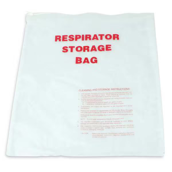 Manufacturer Varies Respirator Storage Bag with Zipper, PVC, 16 in L x 14 in W