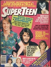 1978 SUPER TEEN Mag GENE SIMMONS Interview & Centerfold Poster KISS Aerosmith