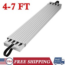 4-7Ft Telescoping Plate Scaffold Plank Aluminum 440 Lbs Adjustable Work Platform
