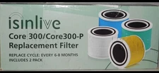 ISINLIVE CORE 300 300-P 3 STAGE FILTER REPLACEMENT YELLOW 2 PACK NEW SEALED