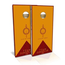 Skips Garage Cornhole Set Game Of Throws Team Sunspear 8 Bags Outdoor
