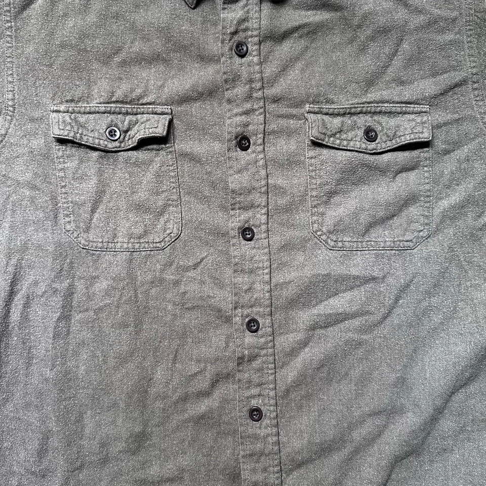 Camisa Red Head Brand Co Hombres L Verde Abotonada Manga Larga Algodón Ropa de Trabajo Foto 3 de 4