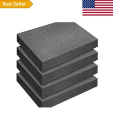 4 Black Pick  Pluck Foam Inserts - 16x12x2 Inches for Game  Tool Storage