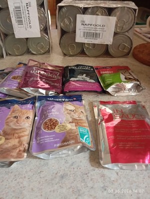 Katzenfutter XXL Paket Mix 120 Päckchen Katzenfutter Mindestens 7 Sorten 