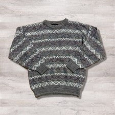 Vintage 1990s Expressions International Men s Knit Grandpa Sweater Medium Fall