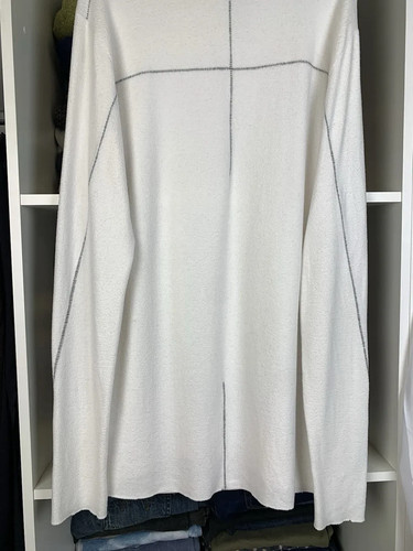 Suéter Simulado Thom Krom THOM/KROM Manga Larga Cuello Alto, Costuras Blancas Talla XL - Imagen 6 de 19