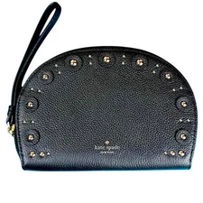 Kate Spade New York Shara Larchmont Studded Black Wristlet