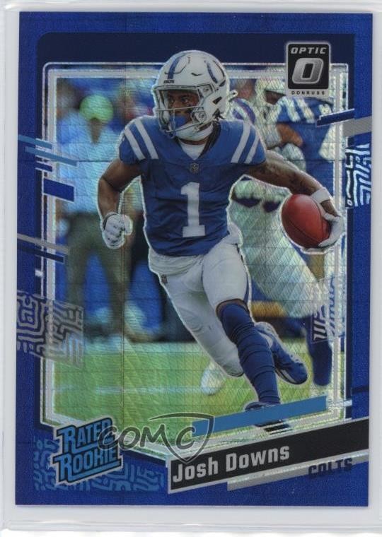 2023 Panini Donruss Optic Rated Rookie Blue Hyper Prizm Josh Downs #248 1q84