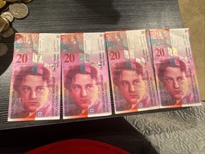 Switzerland 20 Francs P-69a 2000 Lot Of 4