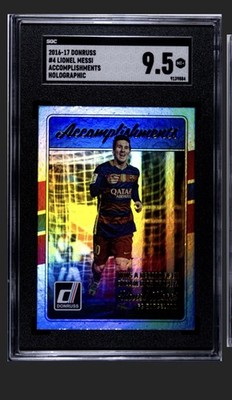 2016-17 Panini Donruss Accomplishments Lionel Messi #4 Holographic SGC 9.5   