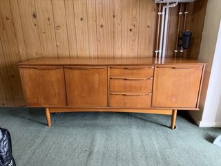 Mid Century Vintage 1960s Sideboard Storage Cabinet with Drawers