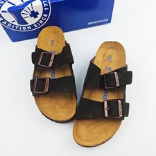Birkenstock Arizona Mocha Suede Leather Sandals Narrow/Wide Size EU 37-45 Unisex