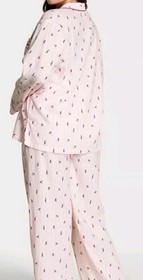 Sleepwear Victoria's Secret Long Sleeves Pajama Set Size L Pink Skier Print