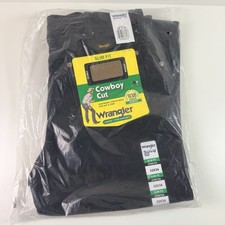 Wrangler Men Cowboy Cut Stretch Slim Fit Jeans 938BLK Black 32x34