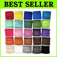 25 Assorted Color Faux Suede Cords for Jewelry Making