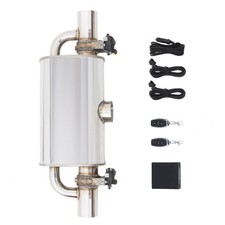 Universal Performance Muffler Valve Dual With Remote Control 2.5 Inch T Style