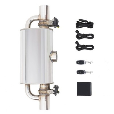 Universal Performance Muffler Valve Dual with Remote Control 2.5 inch, T Style