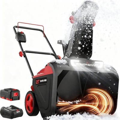 #ad #ad PowerSmart 40V Cordless Snow Blower 21#x27;#x27; Cleaning Width 6#x27;#x27; Cleaning Depth $199.99