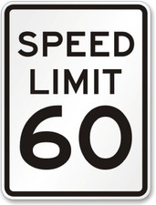 Speed Limit Sign Aluminum Weatherproof 8x12 Outdoor Traffic Metal Sign
