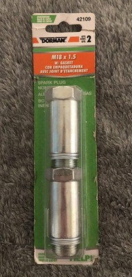 Dorman 42109 M18 1.5 w/ Gasket Steel Non Fouler Qty 2 Per Pack