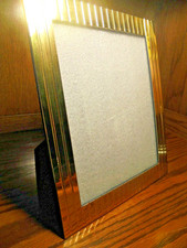Ornate Gold-Tone Modern Style Photo Frame Art Decorative Holds 8"x10" Photo A17