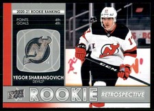 2021-22 Upper Deck Rookie Retrospective Yegor Sharangovich New Jersey Devils