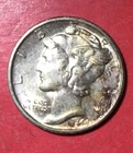 1944S US Mercury SILVER Dime "San Francisco" Mint! AU! SHARP! Old US Coin!