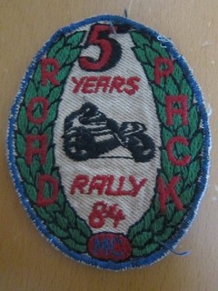 MC PATCH ROAD PACK MC RALLY 1984 VINTAGE MOTORCYCLE CLUB VEST PATCHES