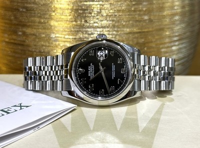 Rolex Datejust 116200 Superjubilèe FULL SET 2008 Automatik 36mm Stahl Schwarz
