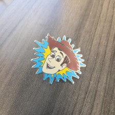 Disney Pin Toy Story Sheriff Woody Starburst Blue Yellow Face 2010 Set 2009