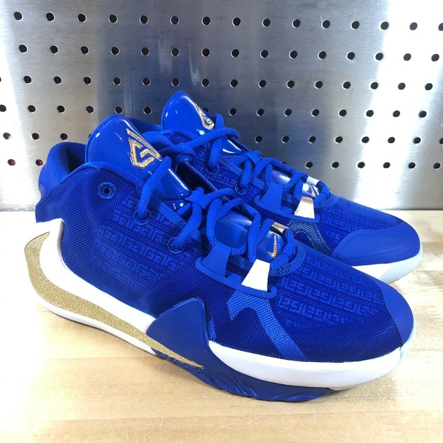 Nike Zoom Freak 1 GS Greece Giannis HYPER Royal Metallic Gold Bq5633 400 Size 7y for sale online 