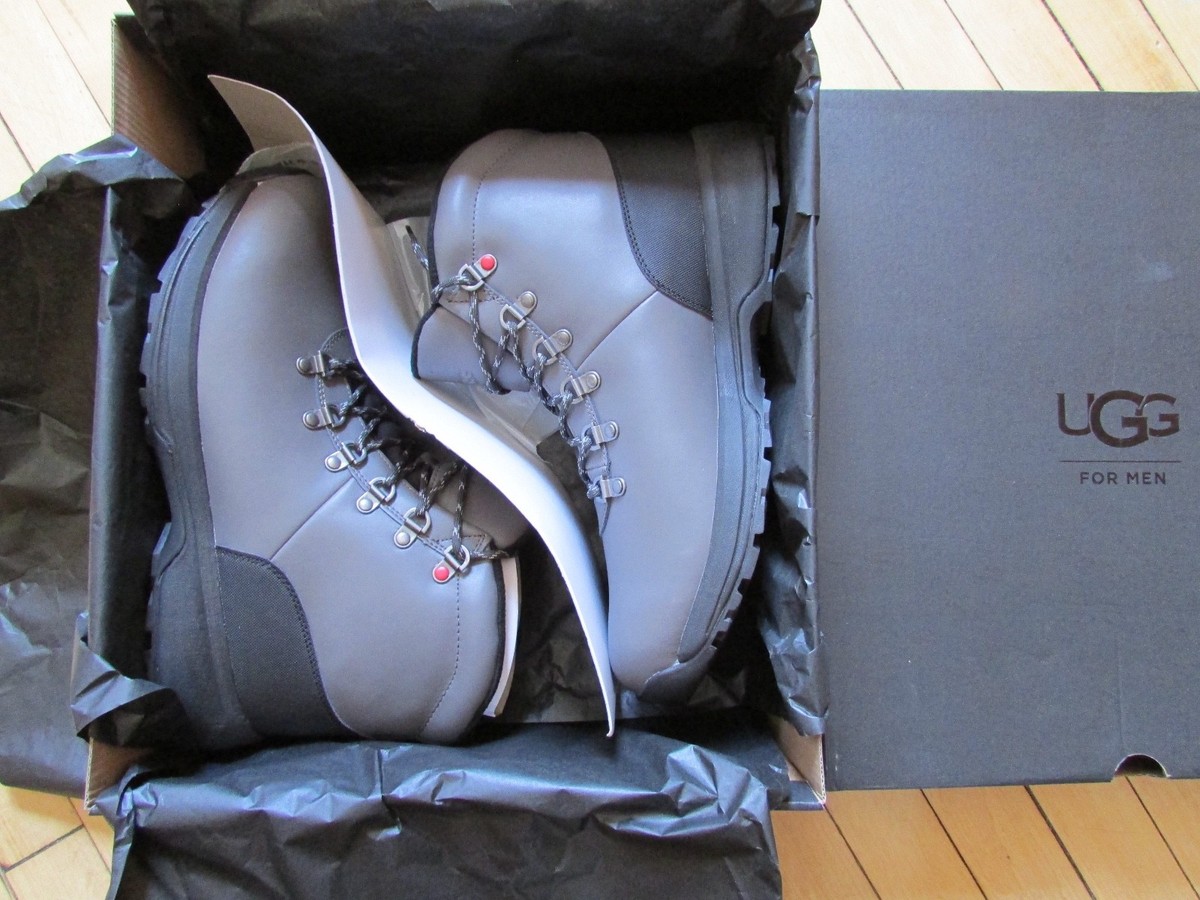 UGG Shoes Boots Holmar Leather Gray Size 13 Waterproof New  display picture 2