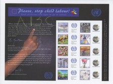 UN 2010 PERSONALIZED CHILD LABOR SHEET GENEVA SCOTT 528 (S-39)