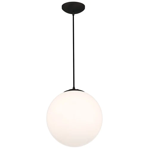 Access Lighting 23944-MBL/OPL Pearl 16 inch Matte Black Pendant Ceiling Light - Picture 2 of 4