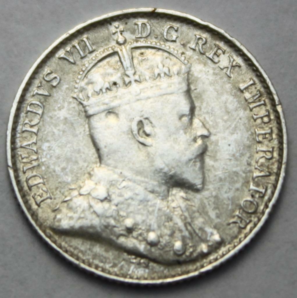 Canada 1907 Silver 5 Cents Nice Detroit Mall King Direct store Grade VII Edward Date Old