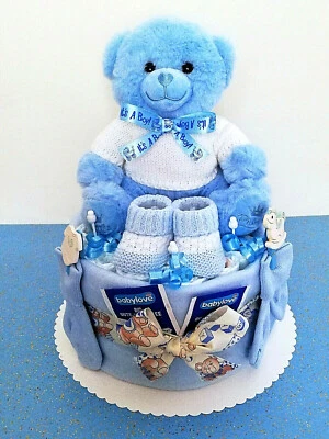 BABY-TRAUMLAND ♥ Mein erstes Bärchen ♥ Windeltorte Geschenk zur Geburt Junge