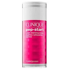 Clinique Pep-Start Quick Cleansing Swipes 9 Pods/Capsules Full Size