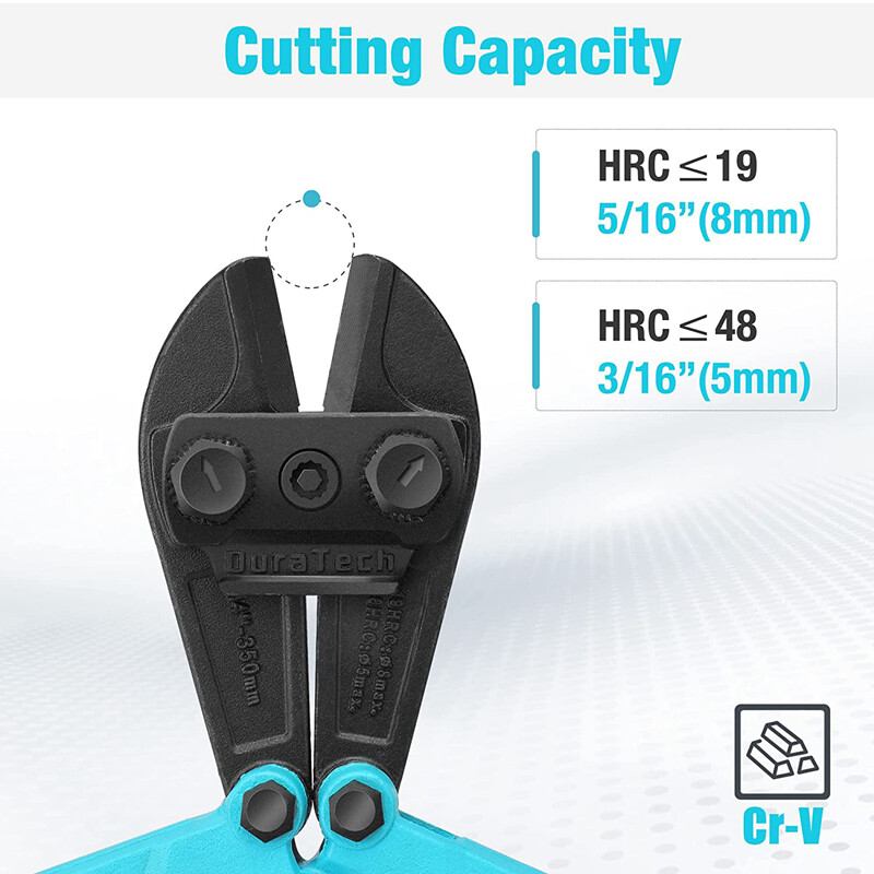 DURATECH 14" Heavy Duty Bolt Cutter Chrome Vanadium Steel Forged Blade for Rivet