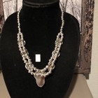 Native Jeweler Genuine polished WHITE BUFFALO Turquoise Squash Blossom Necklace — photo 6