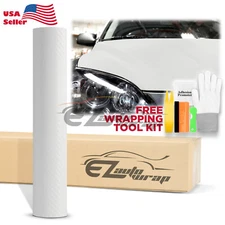 3D Carbon Fiber White Matte Textured Car Vinyl Wrap Sticker Decal Film Sheet DIY