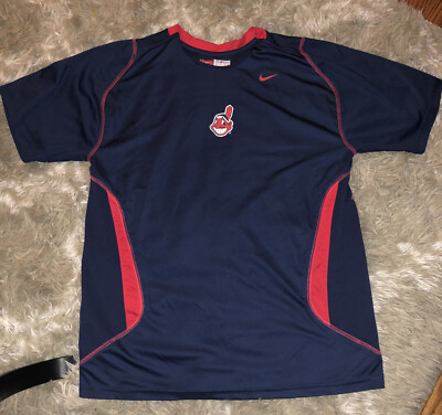 Cleveland Indians Chief Wahoo NIKE Team Fit Dry Men M Short