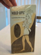 NOS PARAMOUNT HIP-HIGH Garterless Stockings - Size 8.5-11 - Style 124 Tropicana