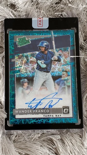 2020 Donruss Optic Wander Franco SSP /35 RATED PROSPECT TEAL AUTO #RPS-WF 🏖️🌠