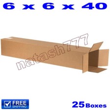 25 - 6x6x40 Cardboard Boxes 32ECT Mailing Packing Shipping Corrugated Carton