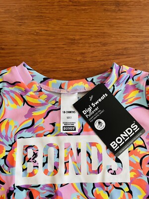 Bonds Digi Sweats Newstalgia Blooms Pullover Jumper Tracksuit Set