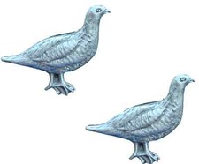 2 x Grouse Bird Scotland Handcrafted From Lead Free English Pewter Badges-HIN704