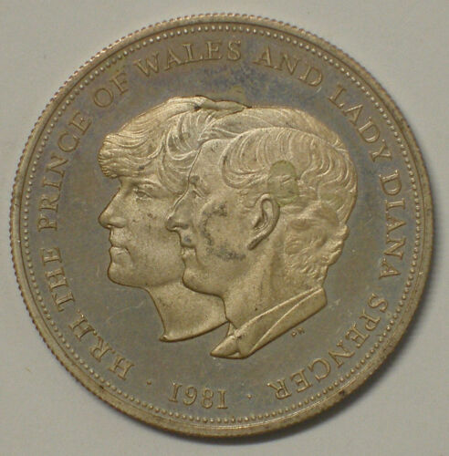 1981 GREAT BRITAIN CROWN PRINCE OF WALES & LADY DIANA SILVER COIN PROOF