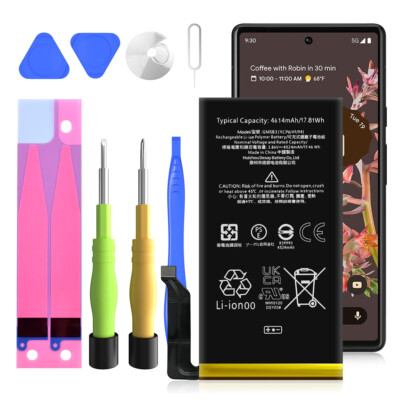 For Google Pixel 6 GMSB3 4614mAh Replacement Li-ion Battery + Tools